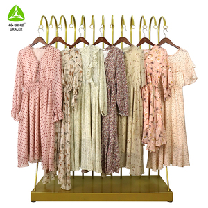 도매 그레이서 모델 A01 여름 중고 여성 실크 드레스 모든 사이즈 45kg/베일 광둥성 중국산 - Product Image 3