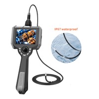 Endoscope industriel portable 5'' HD IP67 étanche, mini caméra 6 mm 360° °   Carte SD NDT 32 Go pour boroscope articulé CMOS