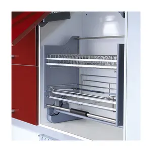 Stainless Steel Kitchen Basket Soft-stop Kitchen Storage Cabinet Hardware