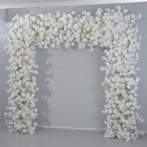 Quadrato bianco <span class=keywords><strong>rosa</strong></span> arco fiori fiori fiori fila matrimonio sfondo cornice arco floreale <span class=keywords><strong>rosa</strong></span> decorazione decorazione matrimonio sfondo - Product Image 1