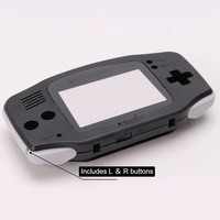 Kit de remplacement complet de coque transparente en plastique personnalisable pour console portable GBA avec boutons