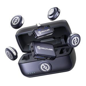 Micrófono de Solapa Inalámbrico Hollyland LARK M3 4TX 4RX con Cancelación de Ruido AI de 32 bits, Transmisión de 300m para Transmisión en Vivo, YouTube, TikTok - Product Image 1