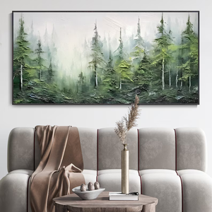 Paesaggio astratto personalizzato pittura a olio <span class=keywords><strong>verde</strong></span> albero della foresta <span class=keywords><strong>arte</strong></span> della moda per la decorazione della camera da letto in tela di Base stile di vita dipinto a mano - Product Image 4