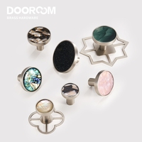 Kenop Furnitur Kuningan Dooroom, Kenop Lemari Pakaian, Kenop Laci Kabinet, Kenop dengan Warna-Warni, Finishing Matt Brushed Nickel