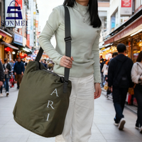 Mousseline imprimée fermeture éclair Shopping personnalisé toile bandoulière sacs à bandoulière coton