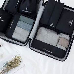 Wholesale Customized High Quality Clothes Compression Bag 7 Pcs Set Travel Foldable Packing Cubes - Product Image 2