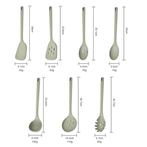 Nuevo juego de utensilios de cocina de silicona resistente al calor y apto para alimentos, que incluye cuchara y colador de silicona, ideal para cocinar y hornear. - Product Image 2