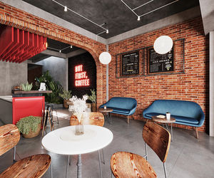 Meubles de boutique de café de confiserie personnalisés Vitrine de boulangerie raccord de comptoir de bar d'affichage de café en marbre - Product Image 3