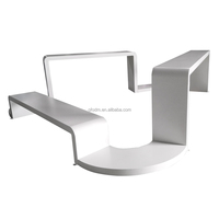 Ensemble table et chaises d'extérieur en acier inoxydable moderne pour patio, jardin, restaurant, parc, centre commercial, élégants bancs en métal pour les loisirs et les loisirs