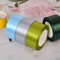 Rubans en satin double face gaufré couleur unie de 4 cm pour dossier de chaise de mariage et bouquets de fleurs – Fournisseur Hanfan