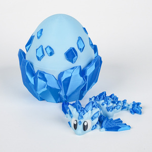 Lindo Huevo Glaciar de Dragón de Hielo Impreso en 3D, Mini Juguete Coleccionable de Plástico con Temática Glaciar, Decoración Novedosa y Broma Divertida - Product Image 6