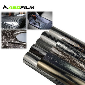 Accessoires Autocollant adhésif en vinyle Super brillant Couverture de carrosserie de porte de voiture Noir brillant 2D 3D 4D 5D 6D <span class=keywords><strong>7D</strong></span> 9D Film en fibre de <span class=keywords><strong>carbone</strong></span> - Product Image 1