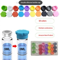 Capuchons de bouteille d'insuline 8-24 pièces, capuchons de protection en silicone pour bouteille, anti-fuite, anti-poussière, étanches, réutilisables, étui pour poudre lyophilisée