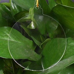 Ornements décoratifs de Noël, plaques rondes en acrylique vierges à suspendre pour la décoration de l'arbre, 50, 75, 100 mm - Product Image 4