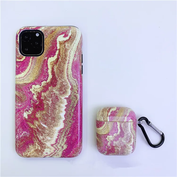 Wholesale IMD Marble Phone case for iPhone 11 12 pro max and for airpod case