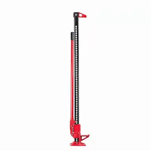 Farm Jack - Red 48in Cast Iron High Lift Jack Utility Off Road Jack with a 3.3 Ton (6614lbs) Weight Capacity