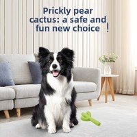 Jouet à mâcher pour le nettoyage dentaire des chiens avec un design réaliste de cactus en caoutchouc naturel pour les chiens de petite, moyenne et grande taille