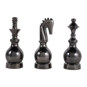 Scultura di pezzi degli scacchi, ornamento decorativo per la casa e l'ufficio, statua decorativa per mensole e tavolini da caffè. - Product Image 1