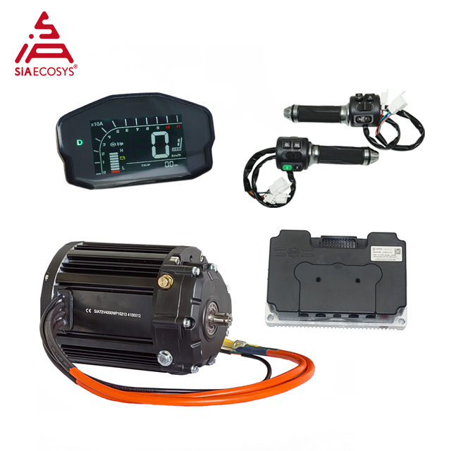 New QS138 90H V3 4KW 7200rpm With 1:2.35 Gear Box Mid Drive Motor Kits With ND72680 Controller 350A 680A Current