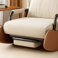 Fauteuil inclinable à bascule en velours côtelé Tenghang avec repose-pieds, dossier réglable, canapé individuel pour salon, chambre à coucher, siège de relaxation