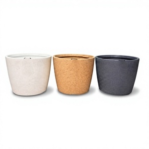 Maceta moderna de plástico con orificio de drenaje para decoración interior del hogar - Product Image 1
