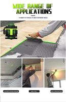 Niveau laser vert auto-nivelant BOLNA 360 avec 16 lignes 4D pour la construction et la topographie intérieure et extérieure