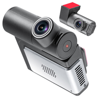 Perekam Mobil 4G 2K Dash Cam Koneksi Aplikasi Langsung Kamera Belakang Lensa Ganda ADAS Peringatan Keluar Jalur GPS Perekam Video 1 Tahun