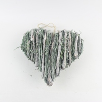 Macetero Manual Portátil para Decoración del Hogar, Proveedor Mayorista de China, Material Natural, Decoración de Corazón de Ratán Verde
