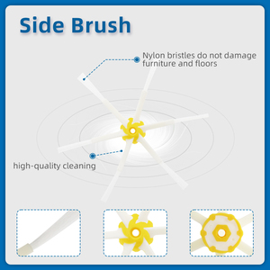 Ajuste para IroBots RoomBas Serie 500, piezas <span class=keywords><strong>de</strong></span> repuesto para Robot aspirador, Rodillo doble, borde principal, Cepillo giratorio lateral, accesorios <span class=keywords><strong>de</strong></span> prefiltro - Product Image 4