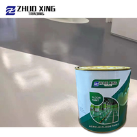 Peinture époxy écologique à base d'eau haute dureté et résistante à l'usure pour les sols en ciment utilisés en usine, entrepôt, maison