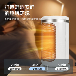 Electric <b>Heater</b> <b>Ceramic</b> PTC 1500Q White Indoor Desk Heating 20 Sqm Quiet Operation No Timer Shaking Head Safety Protection - Product Image 1
