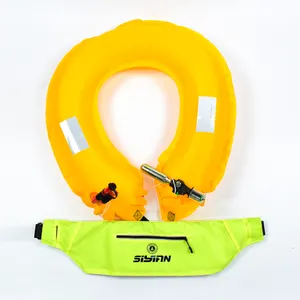 Equipo salvavidas de pesca al aire libre de alta calidad 120N flotabilidad anillo salvavidas inflable boya salvavidas