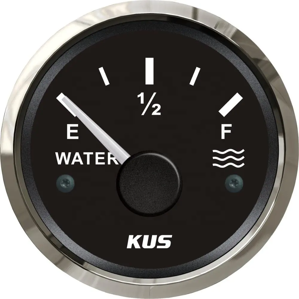 KUS 52mm Auto Water Tank Level Meter Gauge 0-190ohm With Backlight