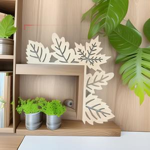 Nouvelle Décoration Murale en Bois en Forme de Feuille pour Cadre de Porte, Ornements Artisanaux en Bois pour Chambre et Salon - Product Image 1