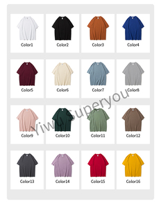 T-shirt à col roulé 100 % coton de haute qualité, imprimé sérigraphié, brodé, uni, coupe oversize, écologique, respirant, à manches courtes - Product Image 3