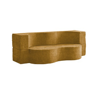 Canapé-lit pliable multifonctionnel en tissu personnalisé, compressé en forme d'arachide, sans cadre, en éponge, livré en boîte