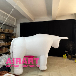 Disfraz Inflable de Toro Blanco, Traje Inflable de Toro de Lucha para Desfiles y Eventos al Aire Libre - Product Image 2