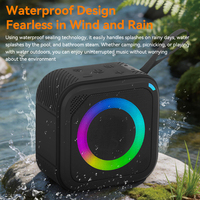 T103, Speaker Nirkabel Portabel 15W, Speaker Luar Ruangan Tahan Air dengan Lampu RGB, TWS, Kartu TF/AUX, Panggilan Bebas Genggam