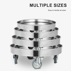 El OEM directo de fábrica acepta la rueda de coche móvil redonda contemporánea del acero inoxidable - Product Image 2