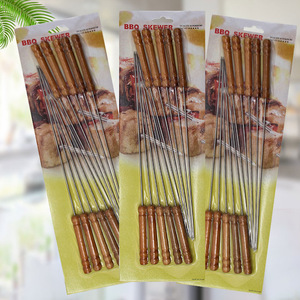 สินค้ามาใหม่ ชุดอุปกรณ์บาร์บีคิวขนาดเล็ก 10 ชิ้น ด้ามจับไม้ สำหรับงานปิ้งย่างกลางแจ้ง พร้อมไม้เสียบ - Product Image 3