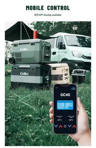 Congélateur portable à compresseur, <span class=keywords><strong>prix</strong></span> d'usine, 36L, réfrigérateur de voiture 12V 24V avec batterie amovible - Product Image 4