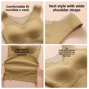 Camisola de una pieza de otoño e invierno Yalude para <span class=keywords><strong>mujer</strong></span>, <span class=keywords><strong>chaleco</strong></span> térmico de terciopelo, Correa Base sin costuras, forro polar, tejido sólido grueso - Product Image 4