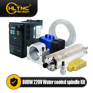 0.8kw Broche 65MM ER11 400HZ 24000RPM 220V Broche Refroidie À L'eau Ensemble pour CNC Bois Aluminium - Product Image 2