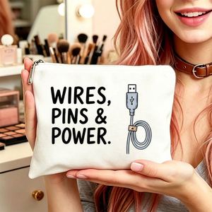 Bolsa de Cosméticos con Diseño de Cables USB para Mamá, Hijas y Amigas, Regalo Ideal para Viajes y Cumpleaños, Bolsa de Cosméticos y Neceser - Product Image 2