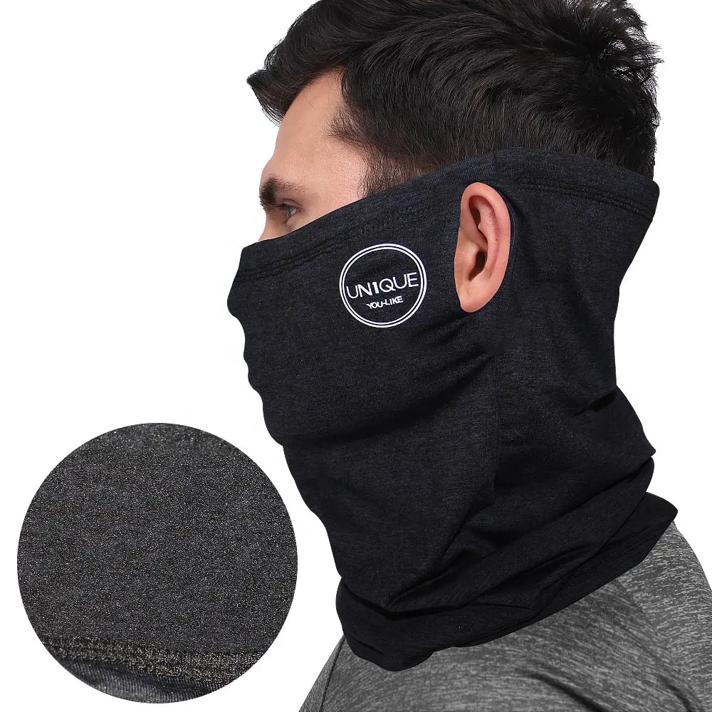 Inverno Cationico panno morbido collo ghetta Copricapo Balaclava Bandana con ear loop con stampa logo personalizzato