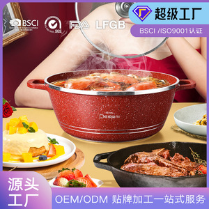 RoyalDessini Non-Stick Aluminum Cookware Set 10Pcs Frying Pan Pot With Lid Classic Plus 360 Degree Heating - Product Image 3