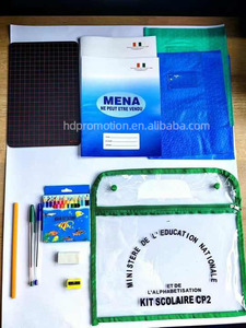 Kit d'étudiant d'appel d'offres du gouvernement africain de la Côte d'Ivoire CP1 CP2 CE1 <span class=keywords><strong>CE2</strong></span> pochette en PVC ensemble de papeterie scolaire - Product Image 4