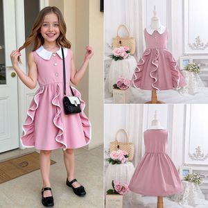 Robe d'été 2026 style académique, col Claudine, pour filles, style princesse douce et élégante - Product Image 3