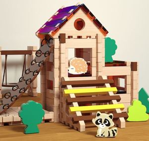 Juguete Educativo de Ingeniería de Construcción Creativa, Casa para Pájaros, Kit de Construcción de Cabaña de Madera para Niños y Niñas - Product Image 1