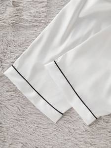 Factory Wholesale Satin Smooth Three Piece Pajama Set Solid Color Lapel Comfortable <strong>Men's</strong> Pajamas - Product Image 4